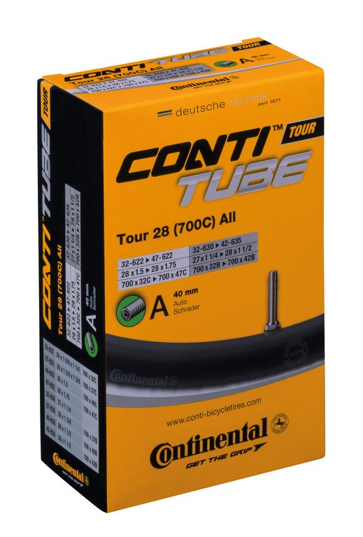 CONTINENTAL Camera d'aria Tour 28 27/28x1 1/4-1.75" 32/47-622/635 VS 40mm