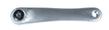 Rock-Kurbelgarnitur links, 170 mm lang, Vollaluminium, silber, quadratisch