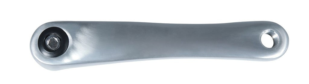 Rock-Kurbelgarnitur links, 170 mm lang, Vollaluminium, silber, quadratisch