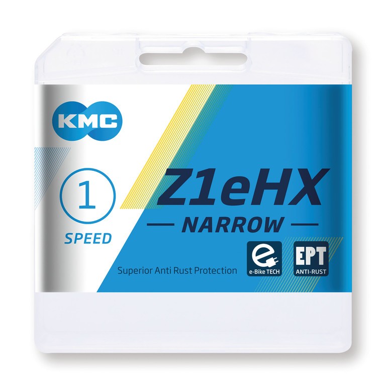 KMC Z1eHX Schmale EPT-Kette 1/2" x 3/32", 128 Glieder, 7,8 mm, silber