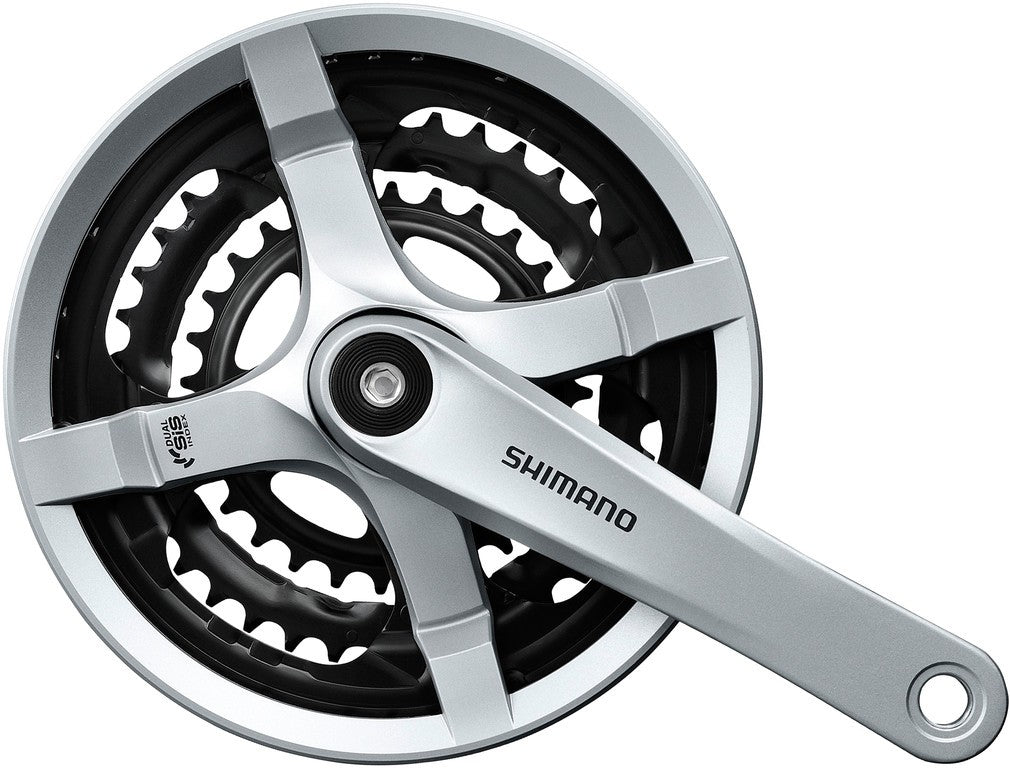 Juego de bielas Shimano FC-TY501 6/7/8v., 28/38/48t., 170mm, plata, c.paracat