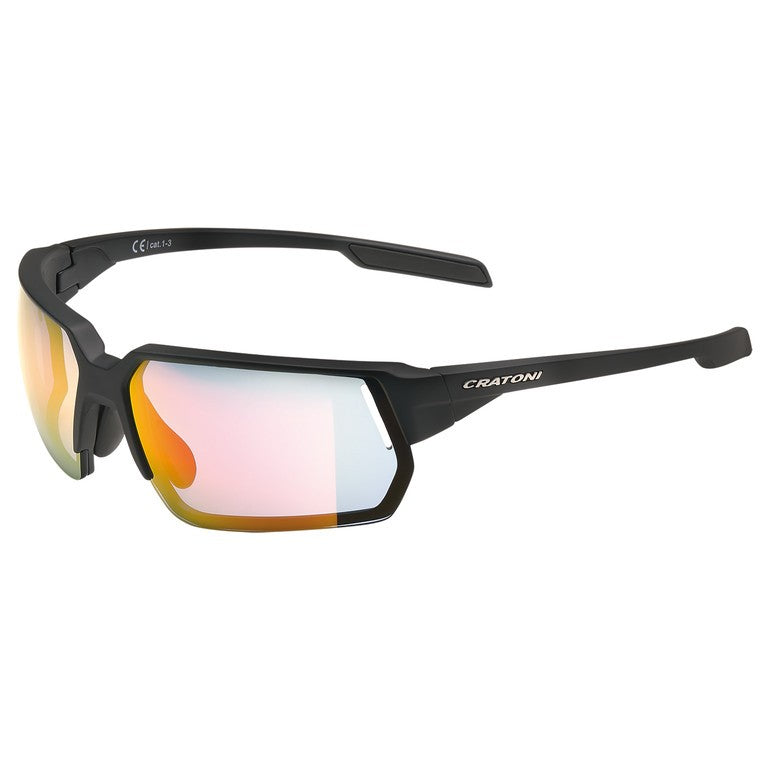 Occ. da sole Cratoni C-Lite NXT fotocr. nero op.,lente chiara,rs. specc.,cat.1-3