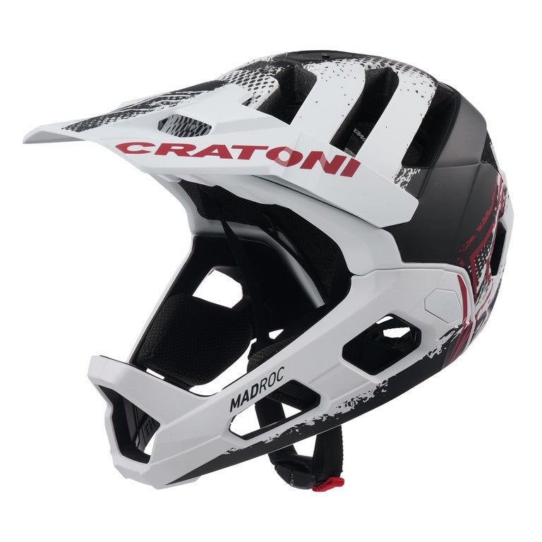 Cratoni Madroc Fahrradhelm, matt schwarz-weiß, Größe M/L (58-61 cm)
