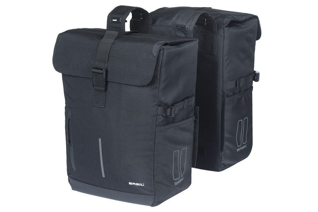 Borsa doppia Basil Move nero, 30l