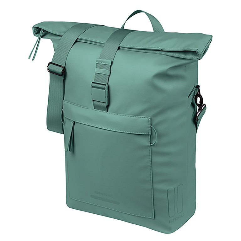 Bolso de hombro Basil Brooklyn MIK Hooks, verde, plateado, 17 L, MIK Hooks