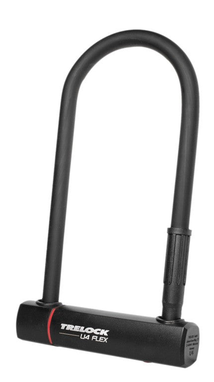Lucc. Trelock U4 Flex arqueado 10,2x23cm, Ø14mm, negro