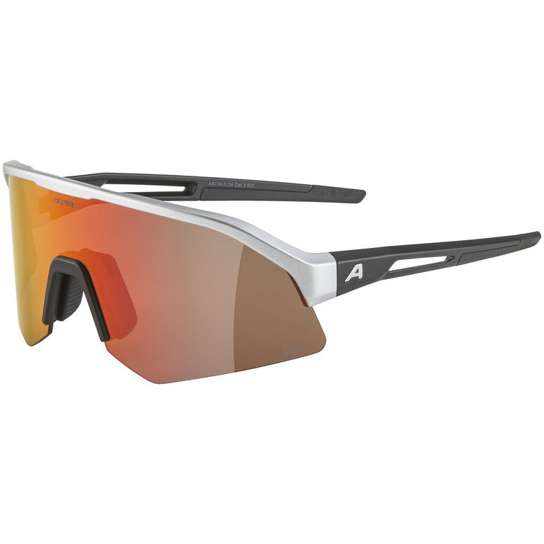 Alpina Sonic HR Q-Lite Sportbrille, Aluminium-Oberteil, RS-Spiegelgläser, Kat. 3