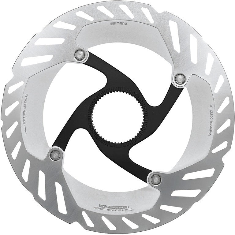Shimano RT-CL800 180mm CL Bremsscheibe mit externem Zahn-Sicherungsring.