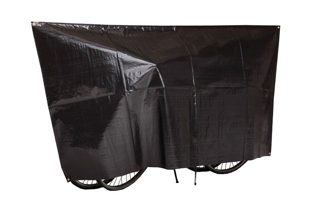 Copribicicletta Duo VK p. 2 biciclette 130 x 250cm, nero, c. occhielli