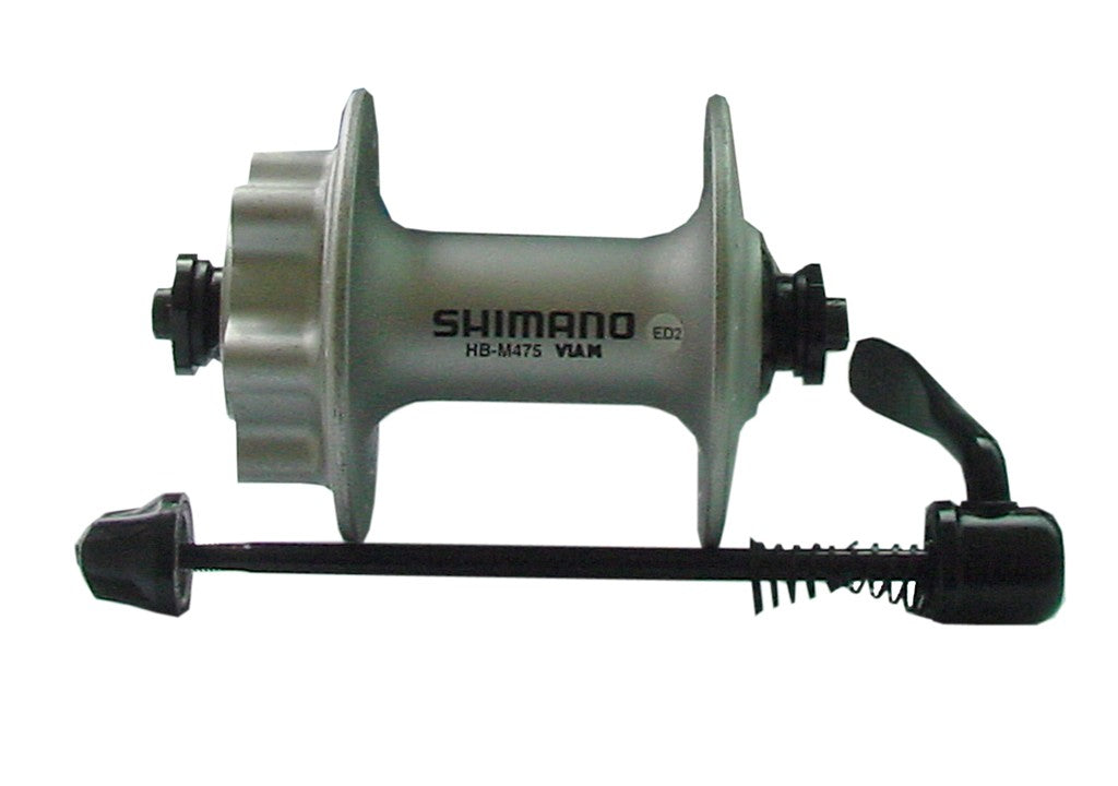 Mozzo fr. disco RA Shimano HBM475 100mm, 36 fori, arg, attacco a 6 fori