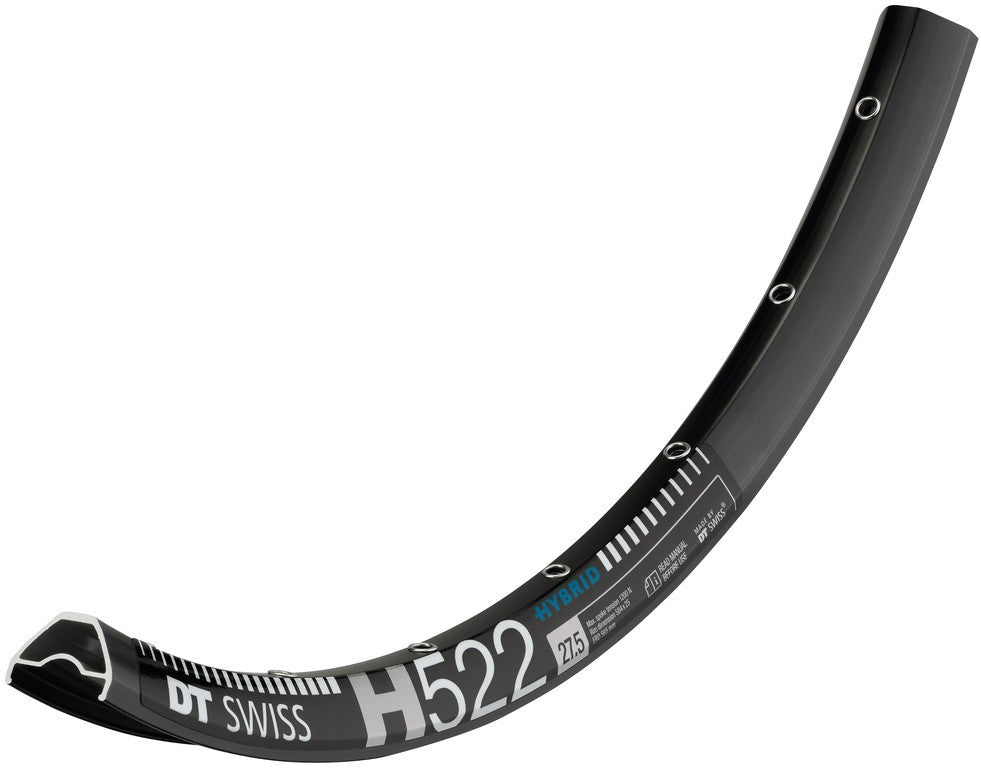 DT Swiss H 522 27,5" Felge, Schwarz, 28 Loch, 584-25, LV 6,5 mm