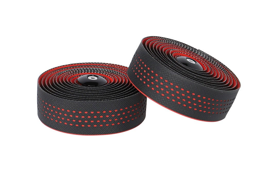 Ergotec San Remo Lenkerband-Set schwarz/rot, 2000x30mm, gepolstert.
