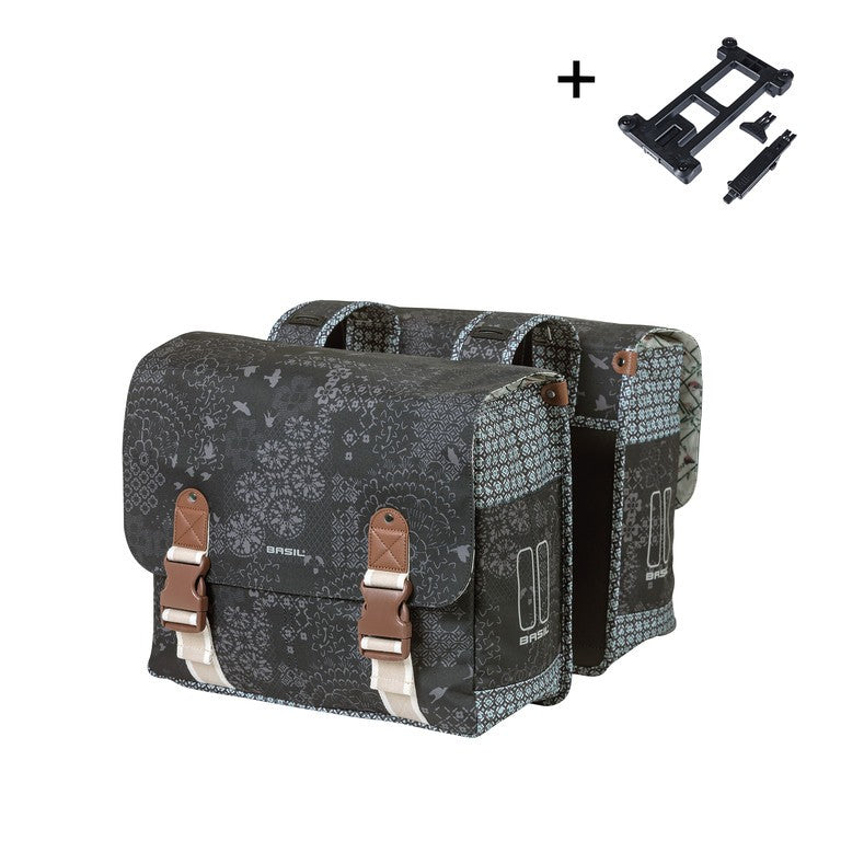 Borsa doppia Basil Bohème MIK charcoal, 35l, MIK