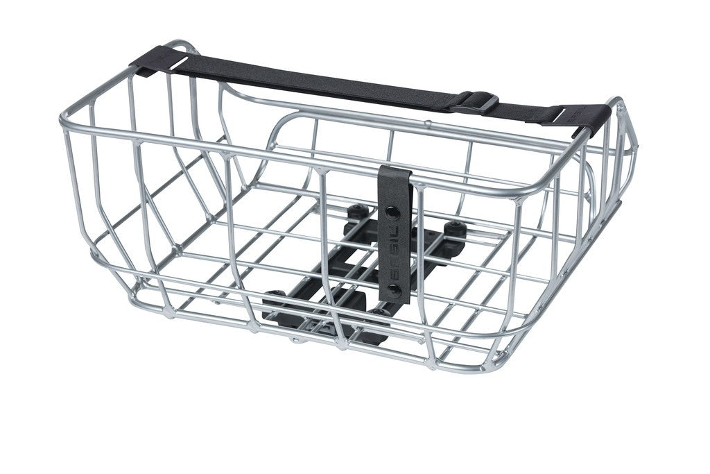 Postkorb. Basil Portland MIK 43,5 x 36 x 22,5 cm, verchromt.