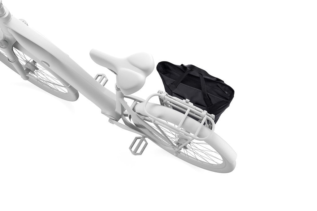 Bolsa para bicicleta Thule Chasm Shopping Tote, negra, 25 l, sistema InLock