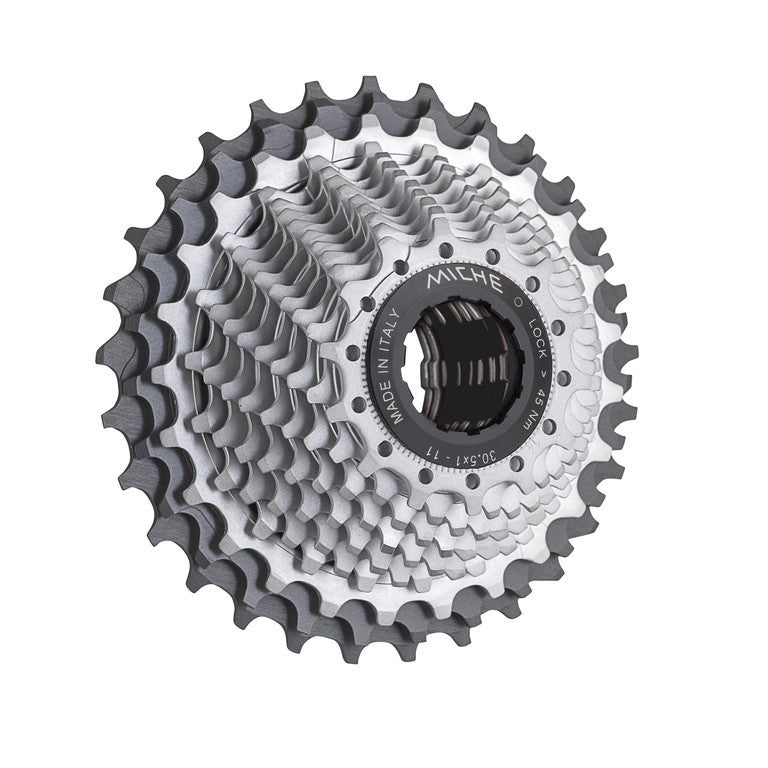 Juego de piñones Miche Primato K12 de 12 velocidades, 16-30 dientes, con Shimano, color plata