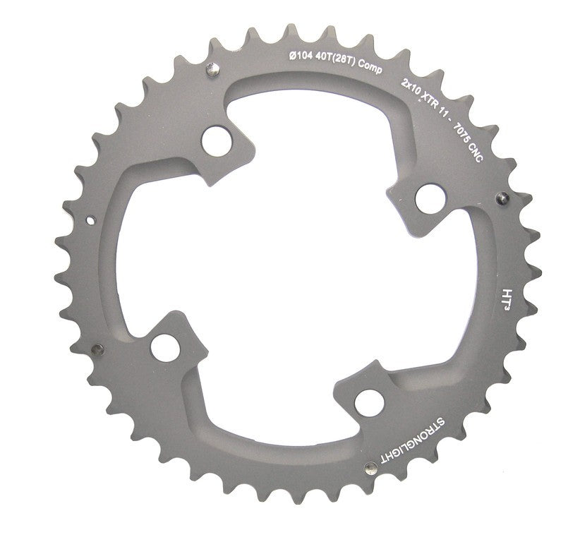 Stronglight MTB Shimano 2x10 p XTR FC M980 4-Arm-Kurbelgarnitur mit externer Gabelkrone, 39 d