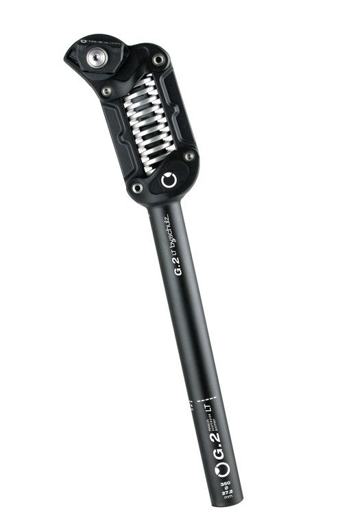Schulz G.2 LT gedämpfte Sattelstütze, Ø 27,2 mm, 380 mm, schwarz, weich, 45–65 kg