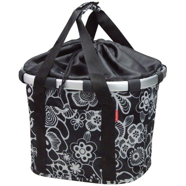 Borsa City KLICKfix Bikebasket fleur nero, 35x28x26cm, 15l, 800g