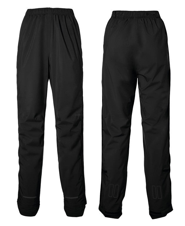 Pantaloni antipioggia Basil Skane jet black, t. XL, donna