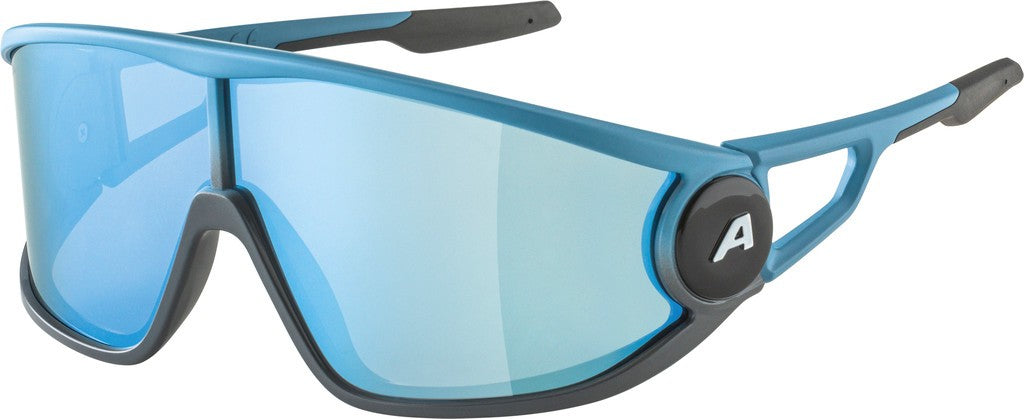 Alpina Legend Sportbrille, Rauchblau, verspiegelte Gläser, Kat. 3