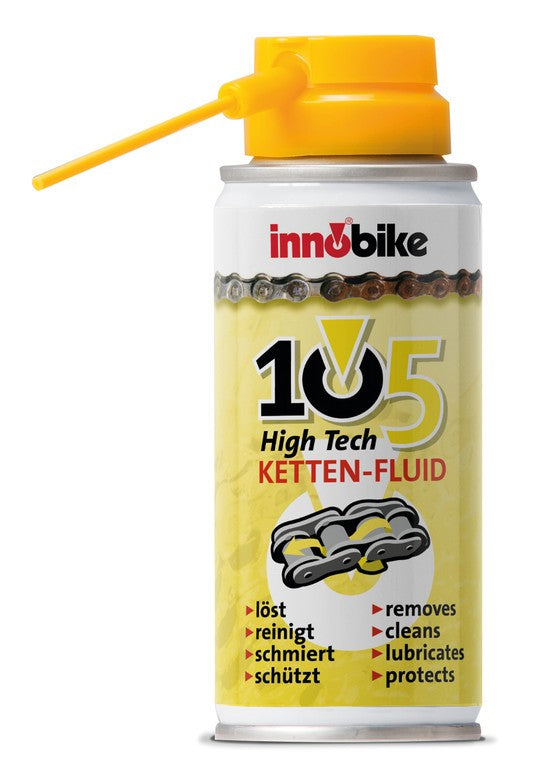 Líquido de cadena Innobike High Tech 105, 100 ml, en aerosol, con tubo de respiración