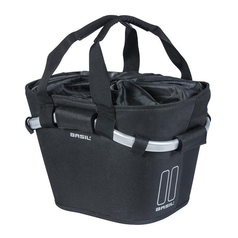 Bolsa de ciudad Basil Classic CarryAll Front, negra, 28 x 37 x 25,5 cm, 15 l, sin soporte
