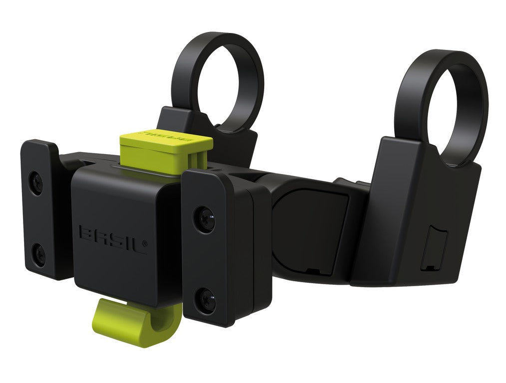 Soporte para cesta delantera Basil Klickfix, negro, para manillares Ø 22-31,8 mm