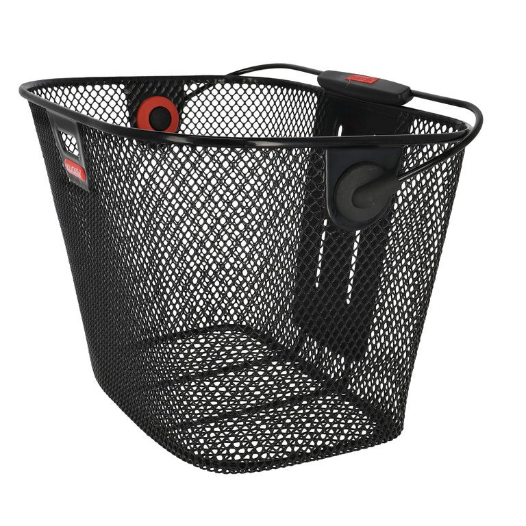 Cesta frontal KLICKfix Unilux 35x25x26cm, negra, malla fina