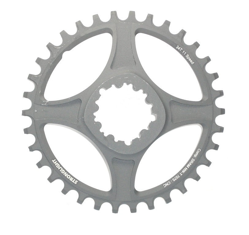 Plato Stronglight MTB Sram 1x11 de montaje directo 34Z con retroceso de 6 mm, HT³ negro