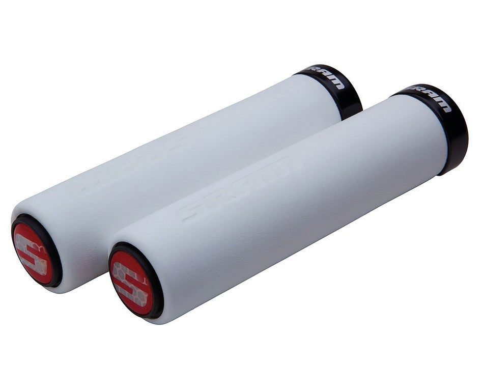 Manopole SRAM Foam 129mm, Ø 22mm, singola, bianco/nero