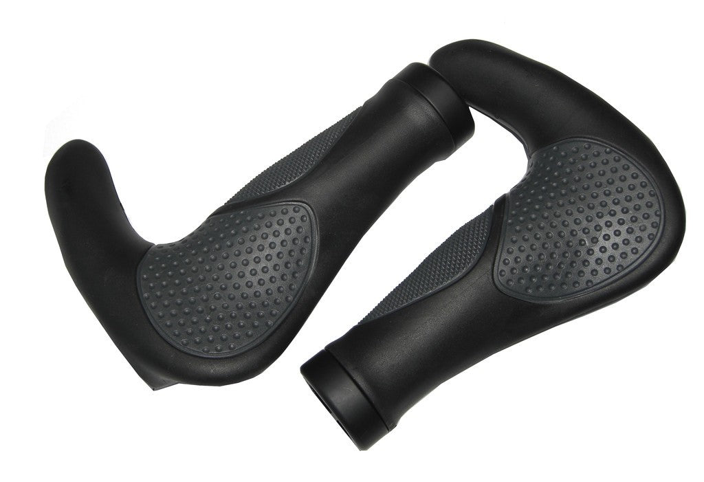 Puños Ergotec Oslo 138/138 mm, negro/gris, Kraton/Gel