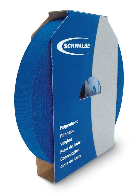 Cinta de llanta de tela Schwalbe, 50 m x 19 mm, rollo, máx. 10 bar, adhesiva