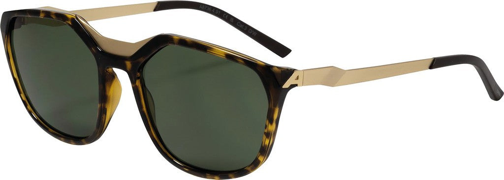 Alpina Fleek Sportbrille, Havanna Gold Luc., schwarze Gläser, Kat. 3