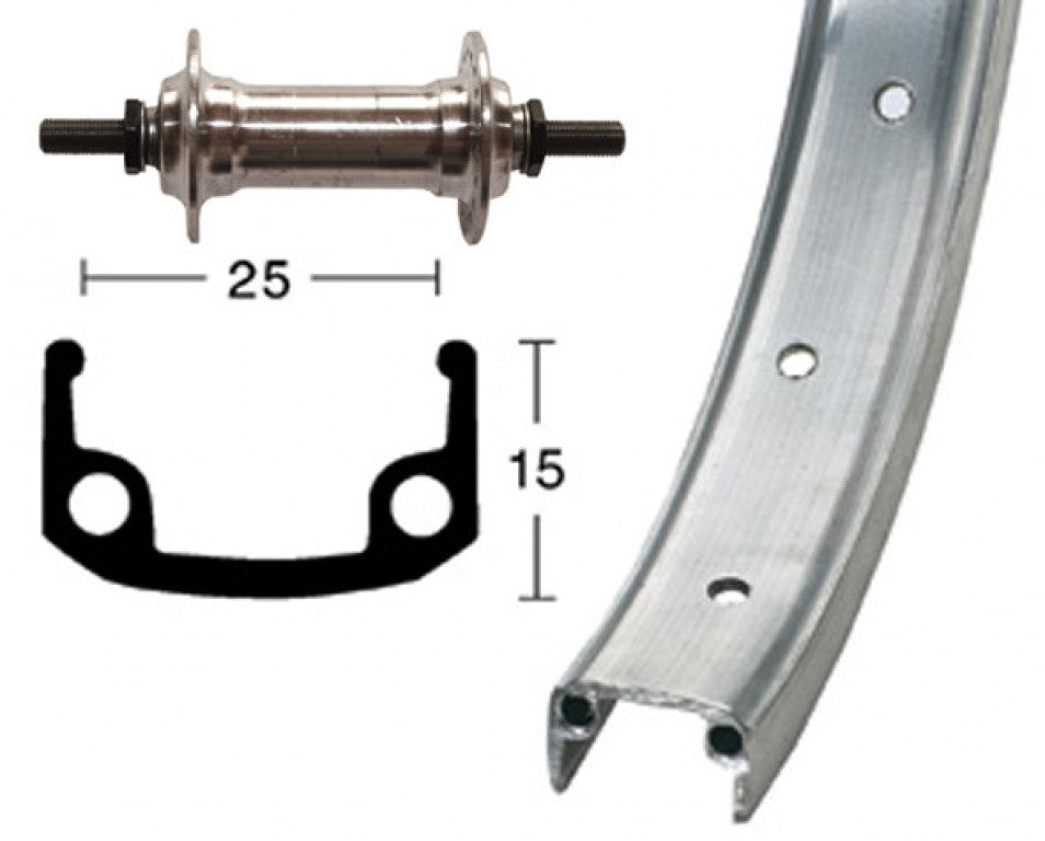 r.an.24x1.9 moz.ALscan.col.plata,36 orificios para ruedas con pared simple,col.plata,radio de zinc.