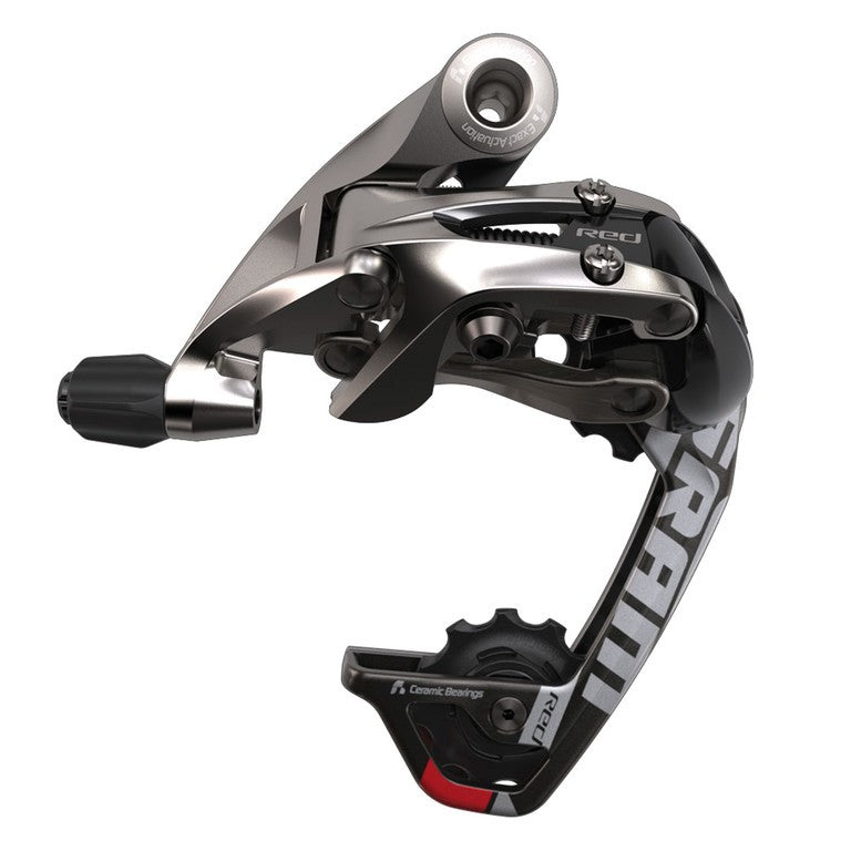 Der. post. SRAM Red WiFLi Aero Glide 10vel, gabbia media, grigio, carb