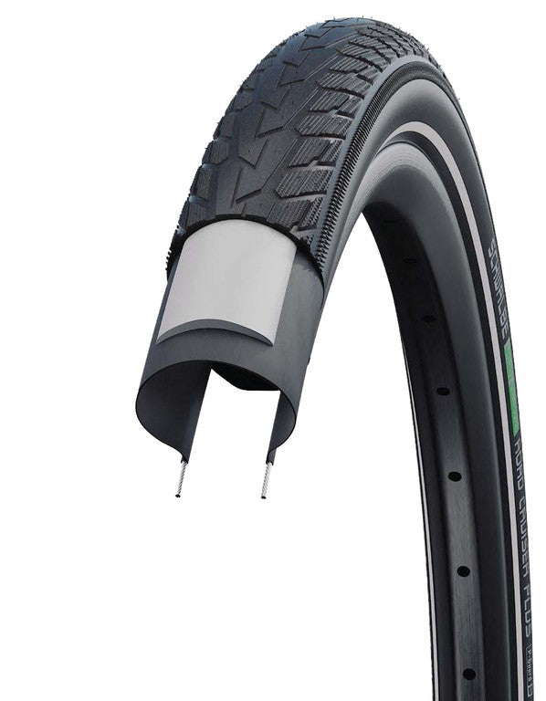 SCHWALBE ROAD CRUISER PLUS 26x1.75 (47 - 559) black reflex E-25 GREEN