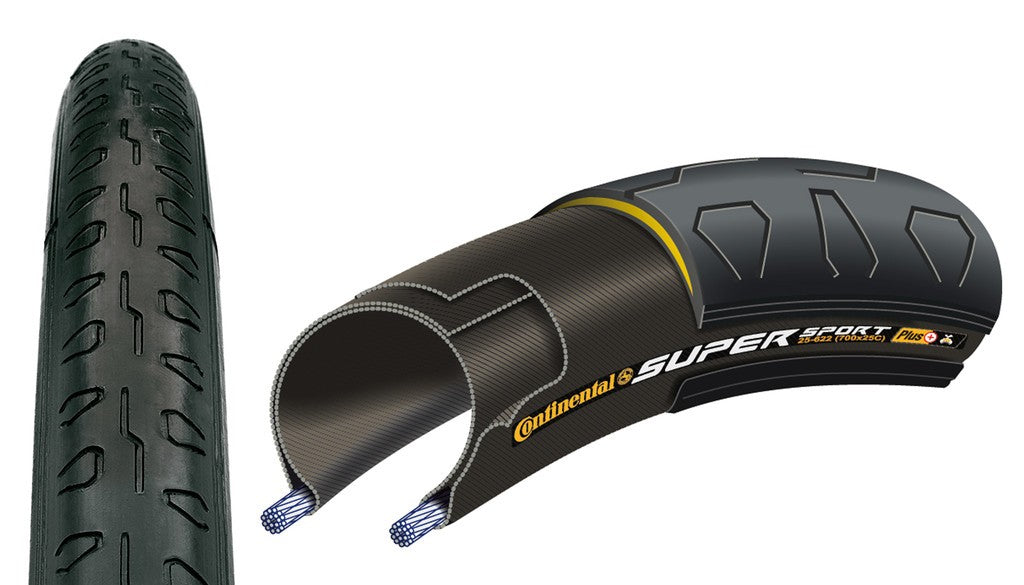 CONTINENTAL Copertone Super Sport Plus rigido 28" 700x28C 28-622 nero