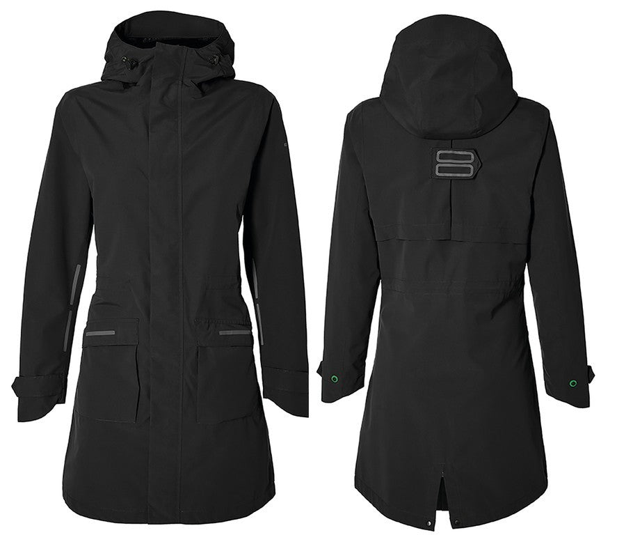Parka antipioggia Basil Mosse jet black, t. M, donna
