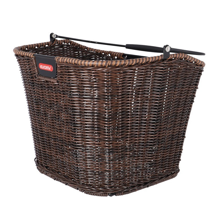 Cesta delantera KLICKfix Estructura 35x26x25cm, marr, trenzada, s. adapt.