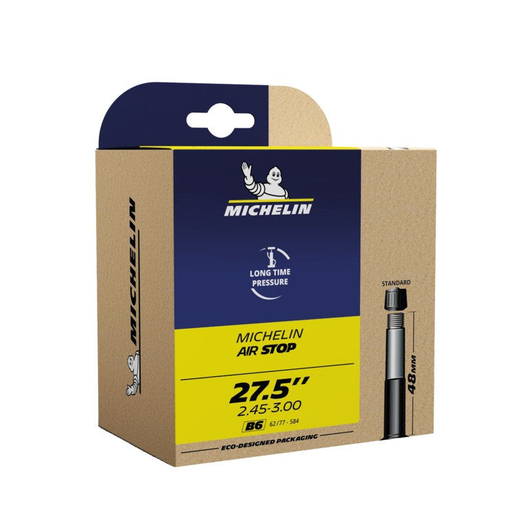 Cámara de aire Michelin B6 Airstop 27,5x2,45-3,00 62/77-584 VS 48 mm