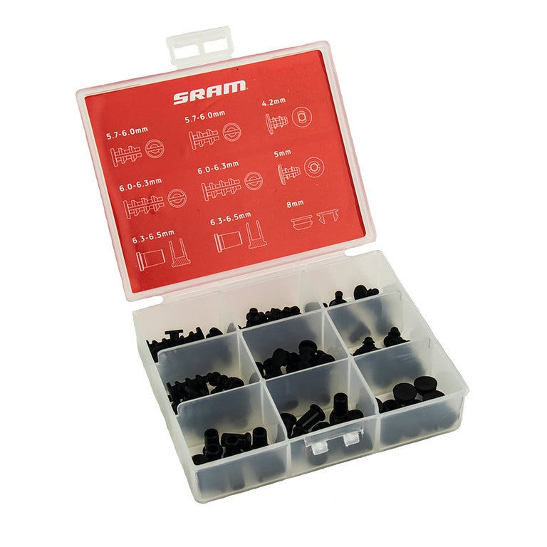 Frame Plug Tacklebox SRAM set tappi telaio, gomma, box da officina
