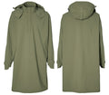 Poncho de lluvia verde oliva Basil Mosse, talla M/L, unisex