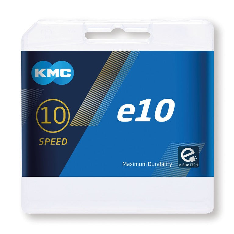 KMC e10 Kette für E-Bikes 1/2" x 11/128", 122 mA, 5,88 mm, 10 V, silber