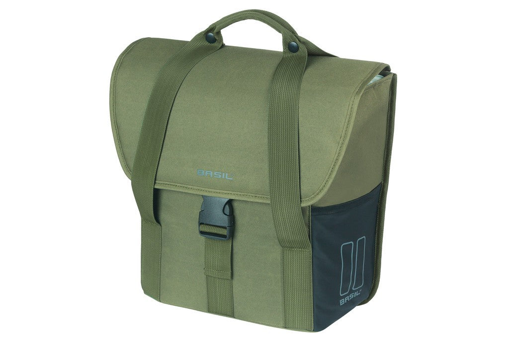 Basil Go Einzeltasche, Dunkelgrün, 14 x 28 x 31 cm, 16 l