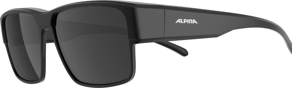 Alpina Conceal P Sonnenbrille, schwarz, schwarze polarisierte Gläser, Kat. 3