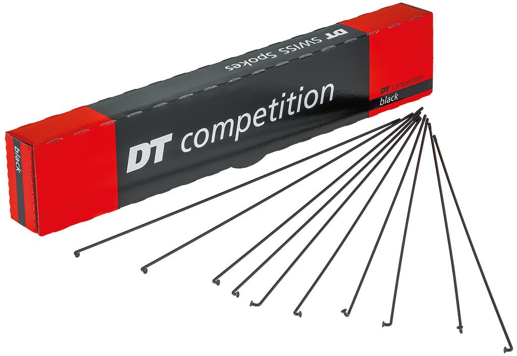 Raggi DT Swiss 2.0x1.8x2.0x290 mm cart.100 pz. nero, Compet.,senza nipple