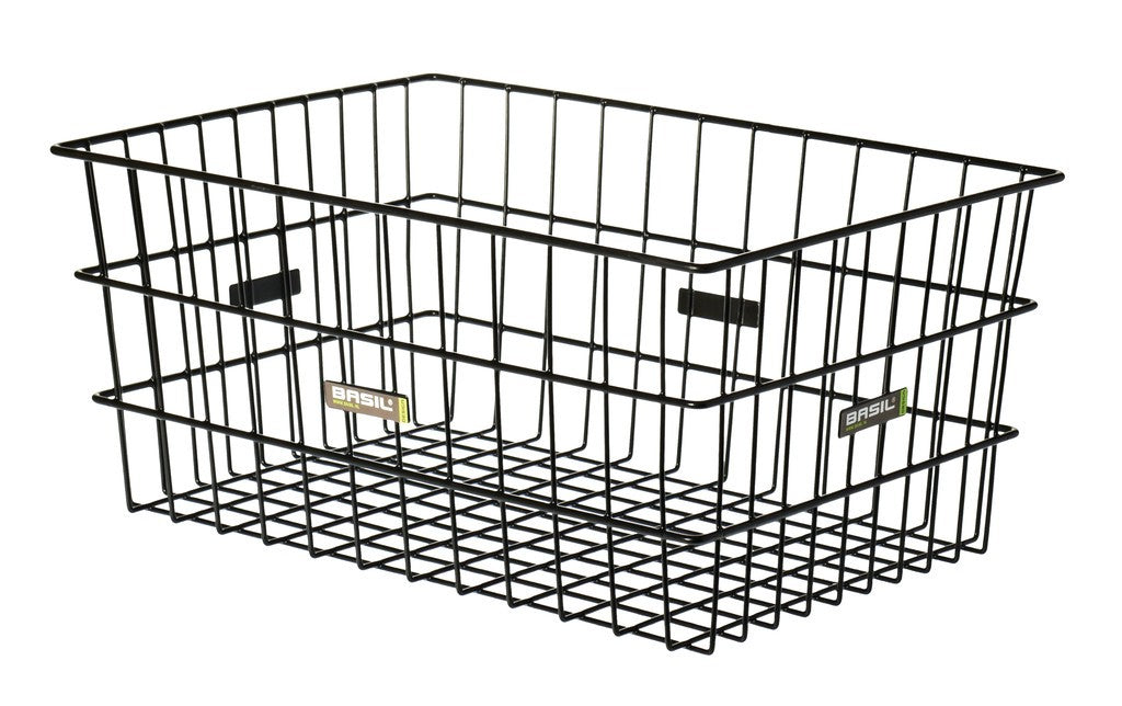 Basil Zembla Korb aus schwarzem, weitmaschigem Netzgewebe, 37 x 53 x 23 cm