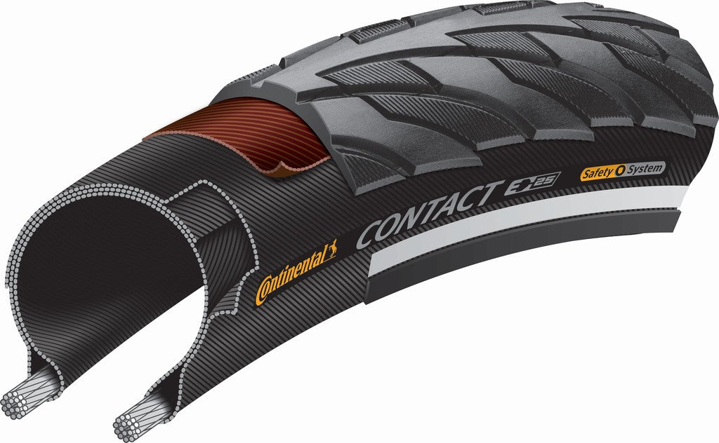 CONTINENTAL Copertone Contact Reflex 28x1.75" 47-622 nero riflett.