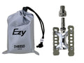 Pedal extraíble MKS CLIP-ON, acabado titanio, con bolsa